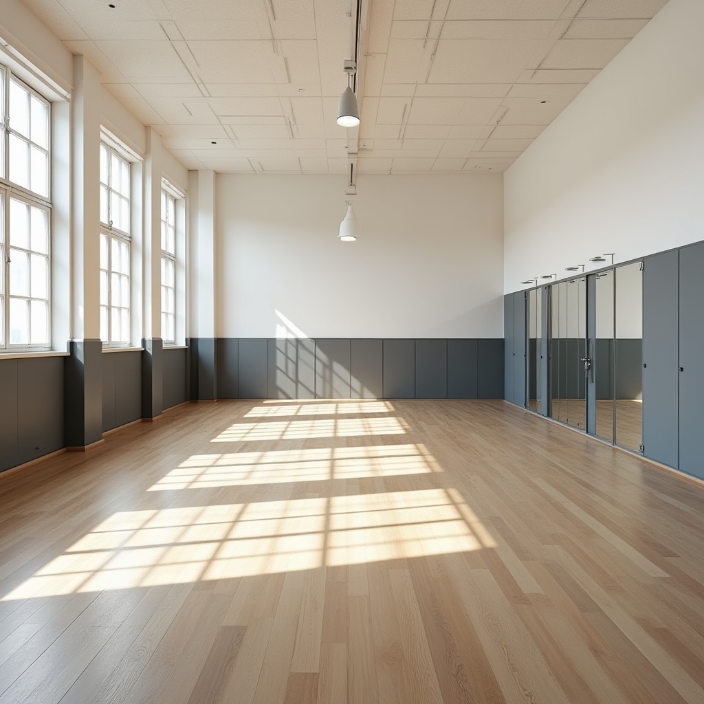 Vista della palestra attrezzata per il corso